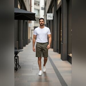 Valentino Men's SZ 52/36/XL Nylon Bermuda Shorts W/VLTN Tag NWOT Made in Italy